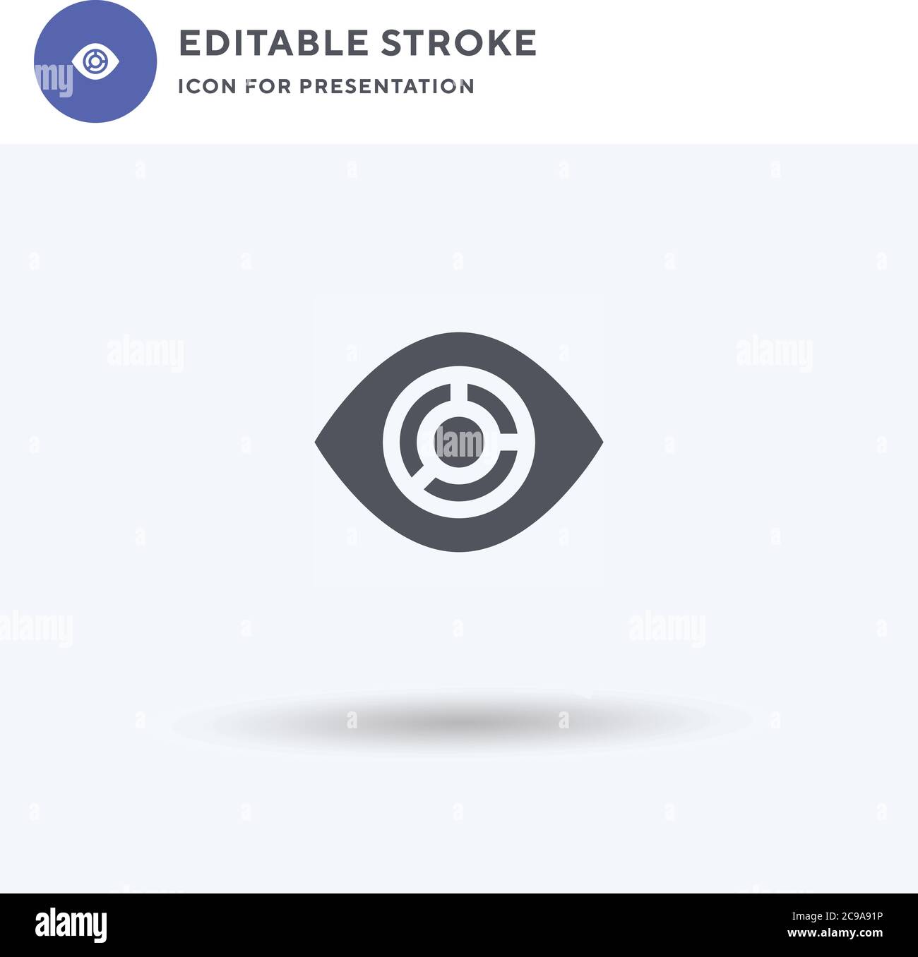 Visualization icon vector, filled flat sign, solid pictogram isolated on white, logo illustration. Visualization icon for presentation. Stock Vector