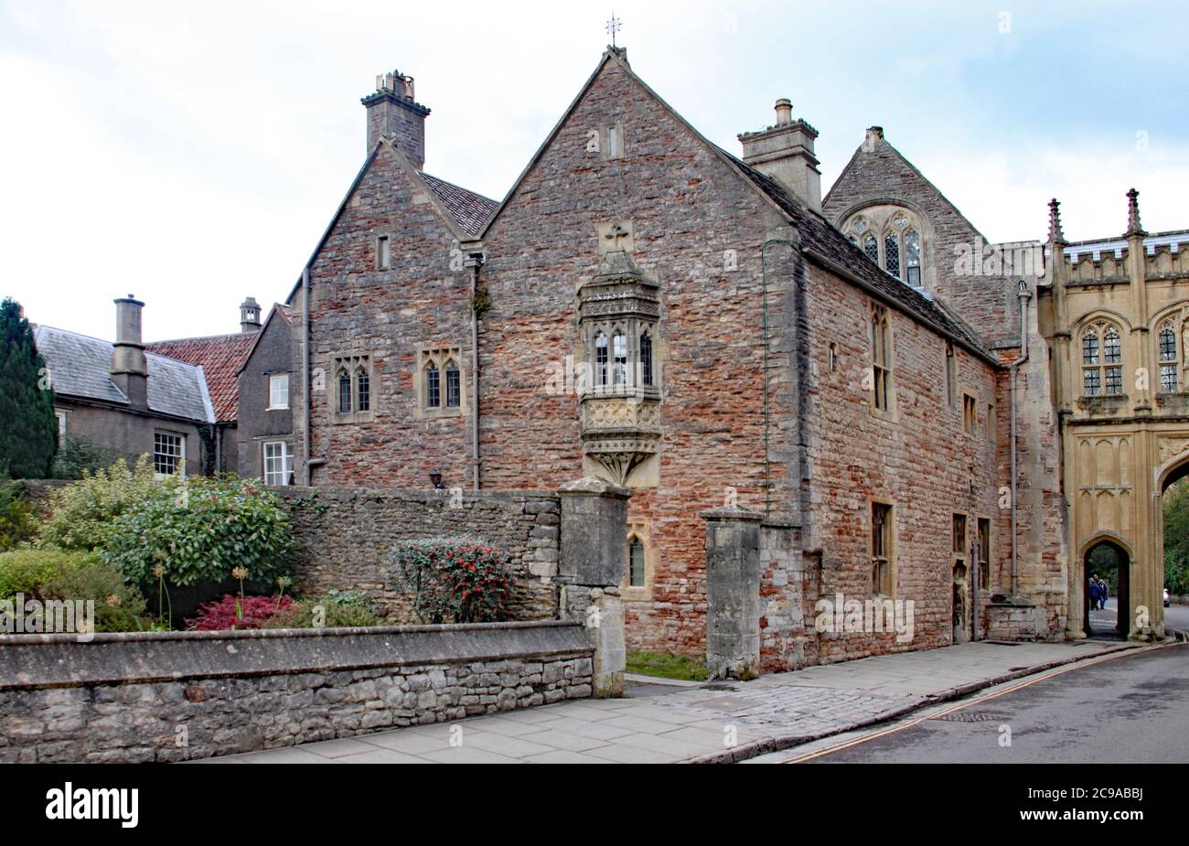 The impressive architecture of the city of Wells, Somerset Stock Photo ...