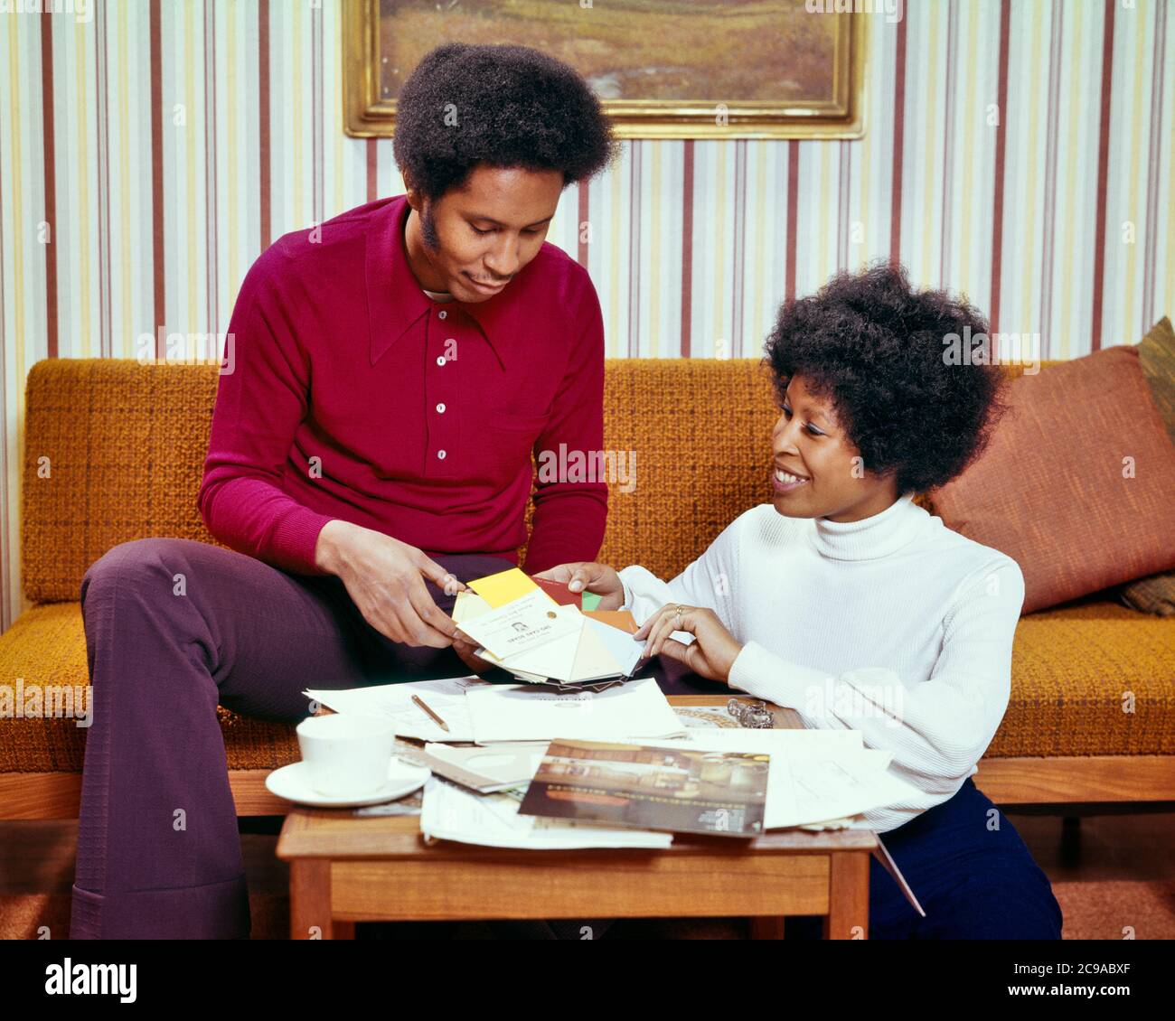 Sitting room 1970s hi-res stock photography and images - Alamy