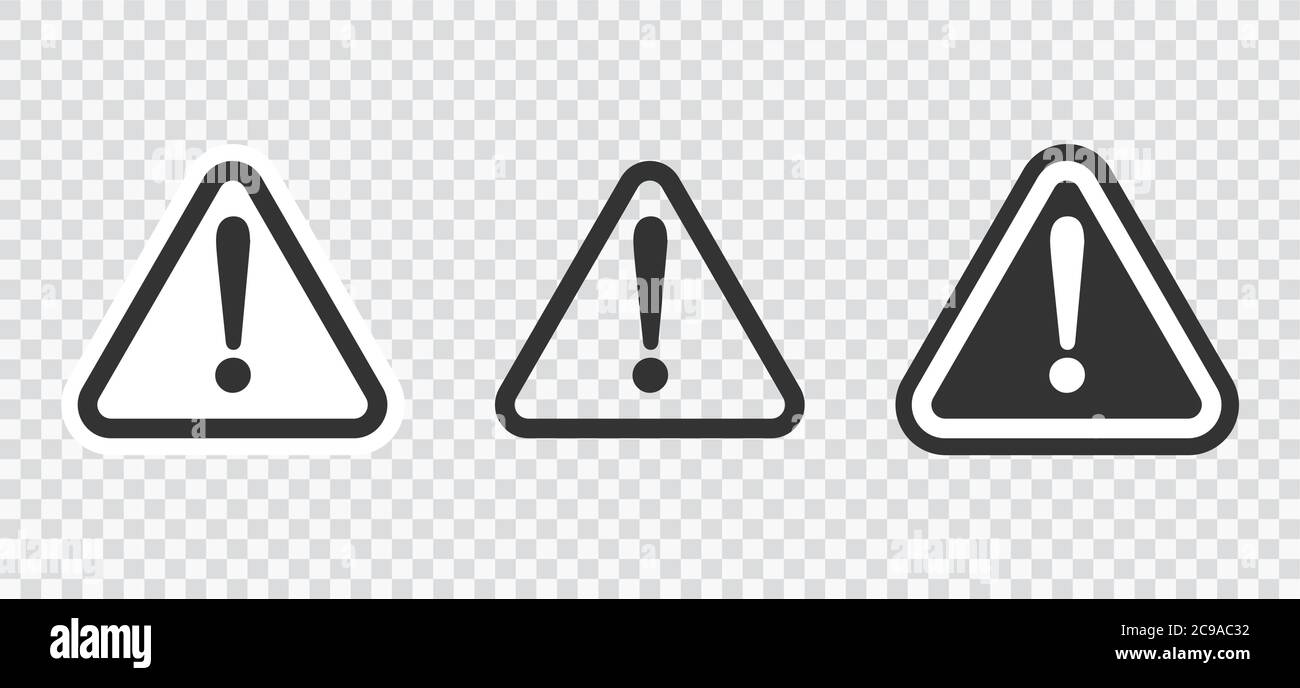 Exconationmarks Sign Caution warning signs set. Exclamation marks vector eps 10 Stock Vector ...