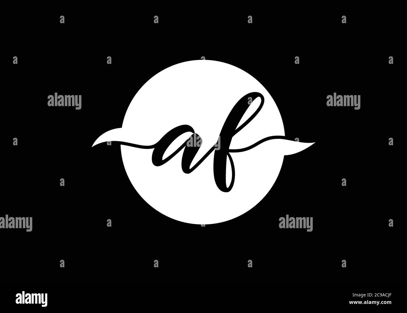 A F letter sign symbol. Initial Letter A F Logo Design Vector Template ...