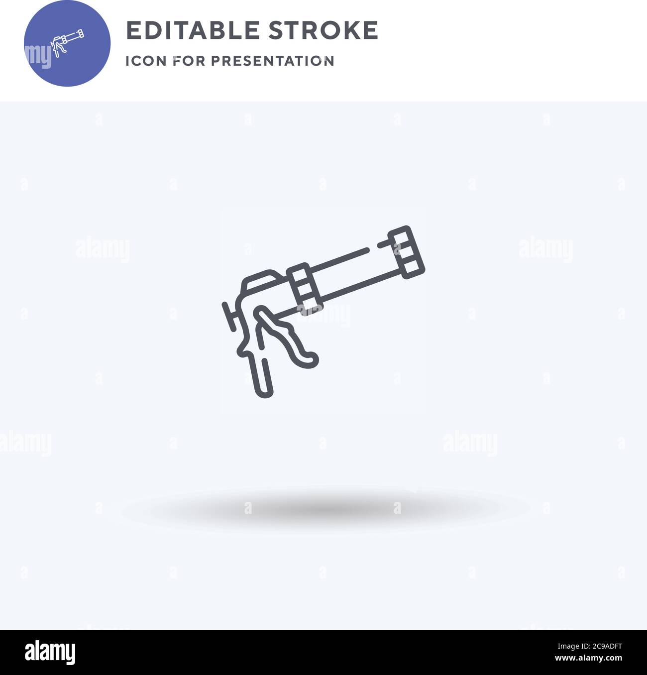 Sealant Gun icon vector, filled flat sign, solid pictogram isolated on ...