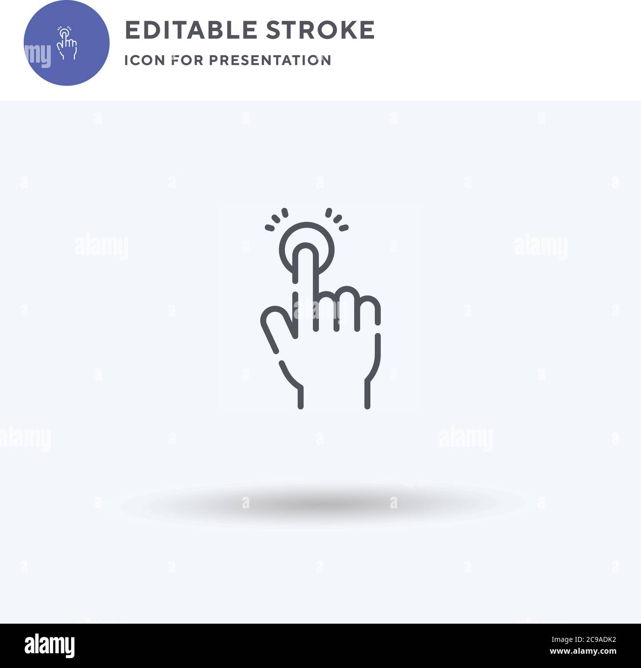Panic Button icon vector, filled flat sign, solid pictogram isolated on white, logo illustration. Panic Button icon for presentation. Stock Vector
