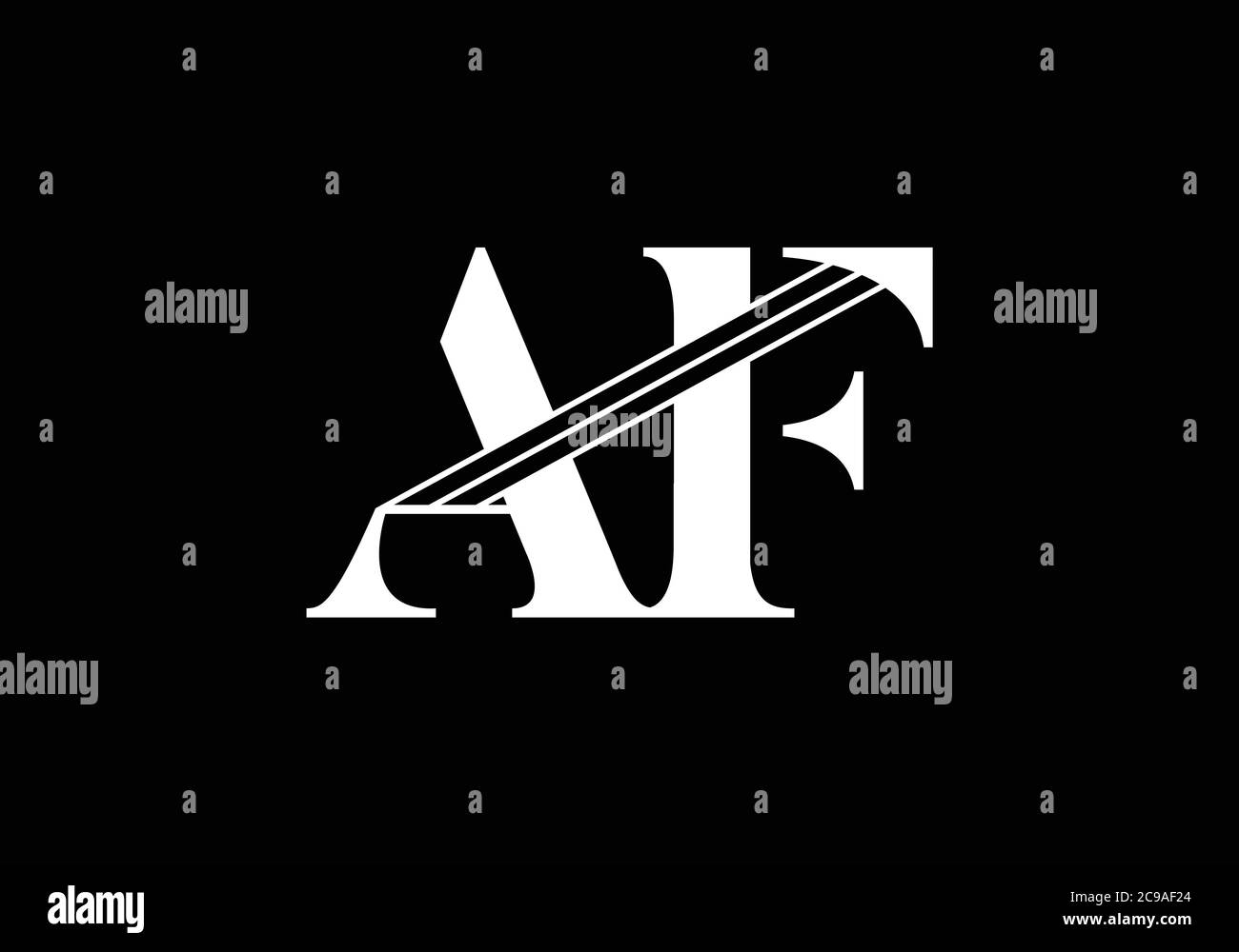 A F letter sign symbol. Initial Letter A F Logo Design Vector Template ...