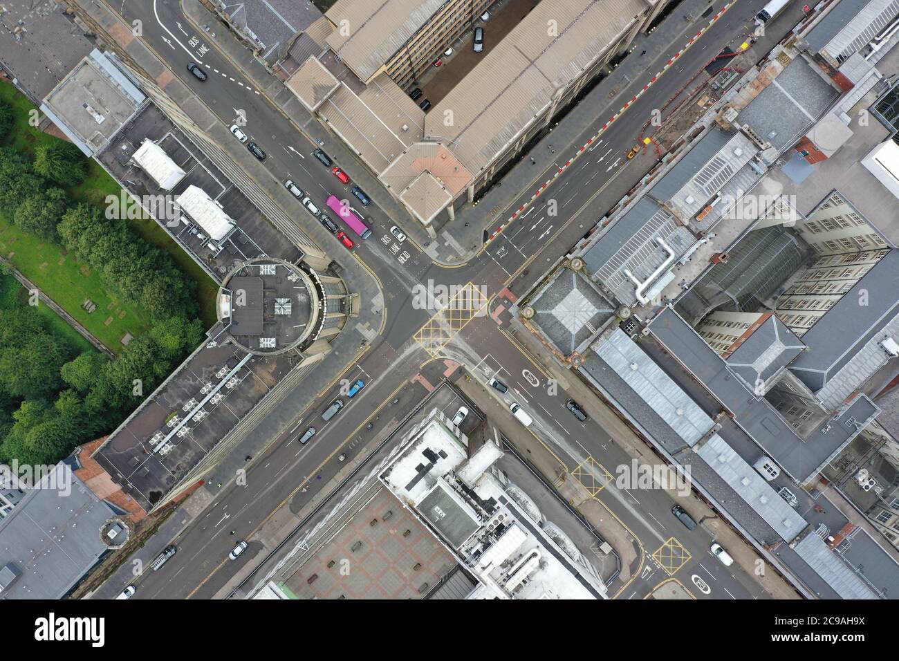 Aerial stock view of Glasgow Stock Photo - Alamy