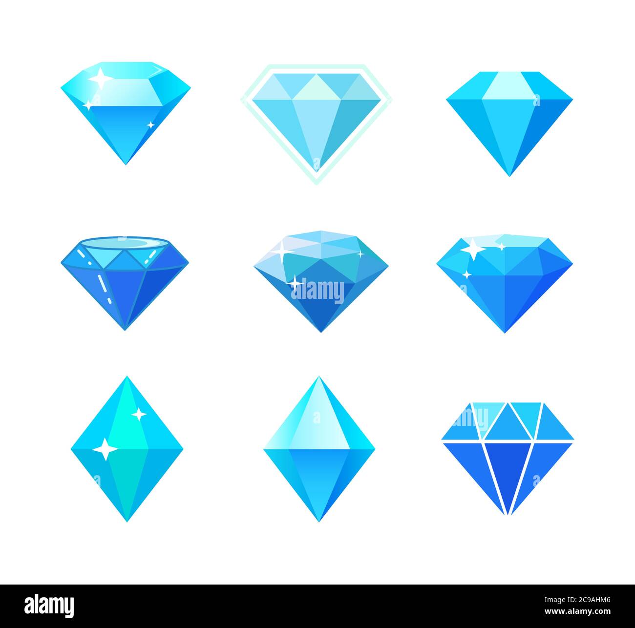 Blue diamond icon hi-res stock photography and images - Alamy