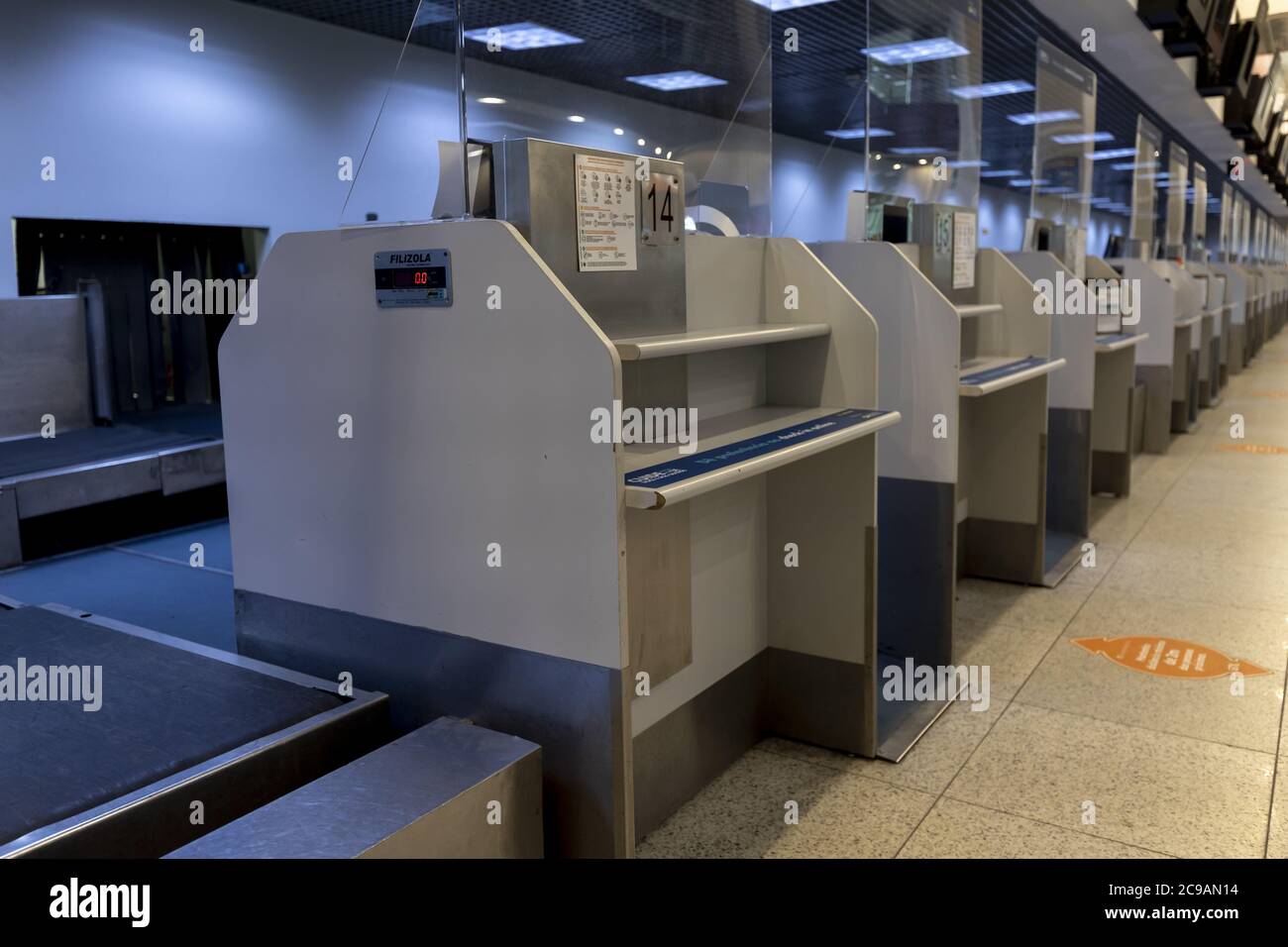 RIO DE JANEIRO, BRAZIL Jul 18, 2020 Empty checkin and baggage drop