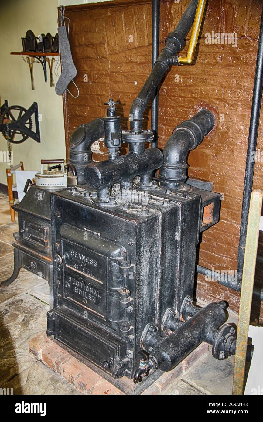 Old Fashioned Cast Iron Boiler Stock Photo - Alamy