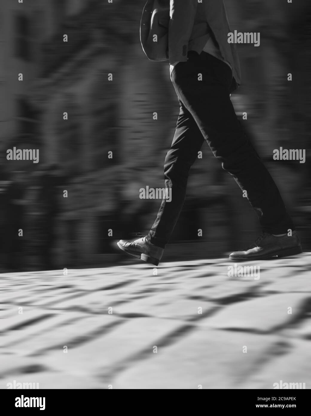 Happy black man walking hi-res stock photography and images - Alamy