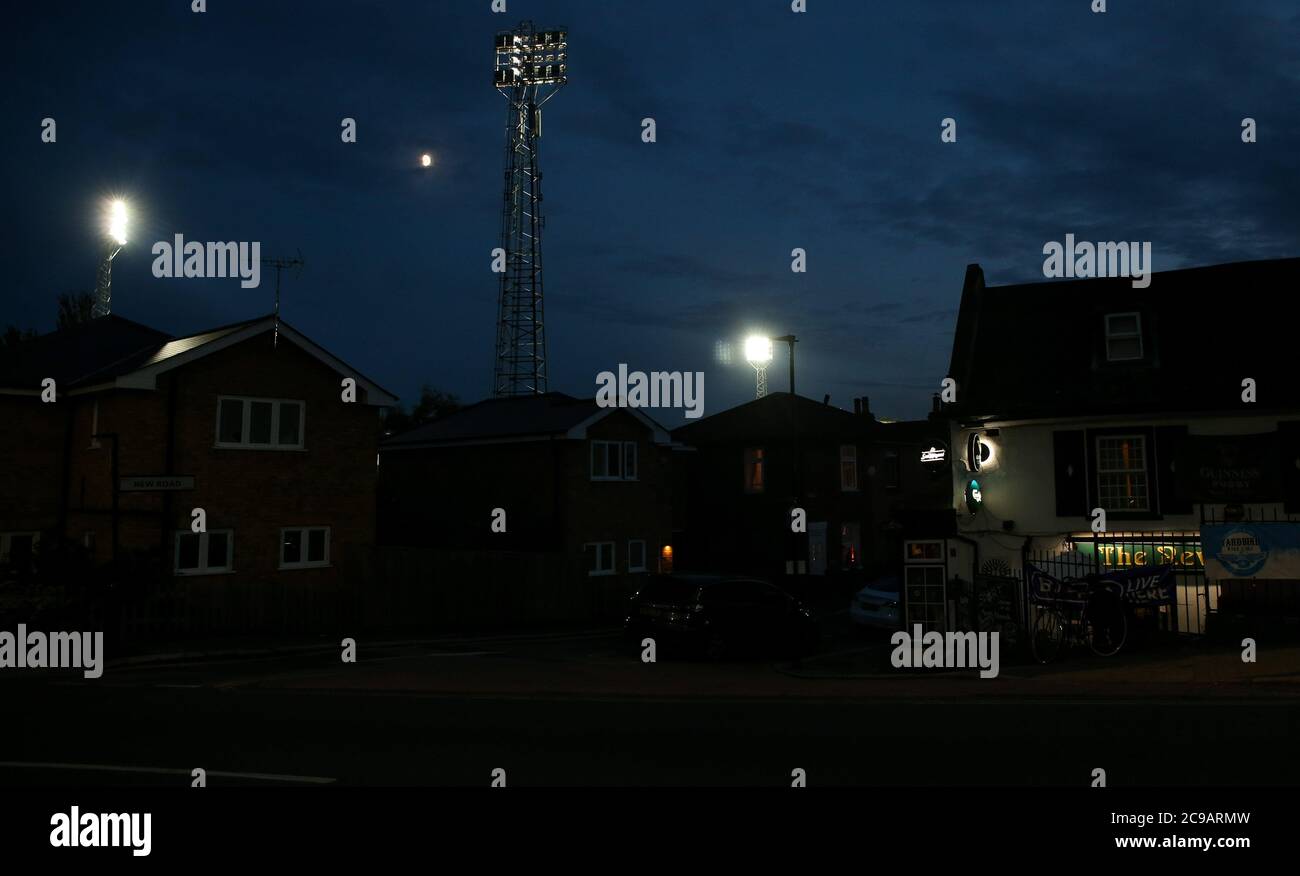 London, 29th July 2020  General View of Griffin Park from the New Inn, Brentford Football Club, on the final night of football at their historic home (Since 1904) before they move to their new ground, Brentford Community Stadium. Andrew Fosker / Alamy Live News Stock Photo