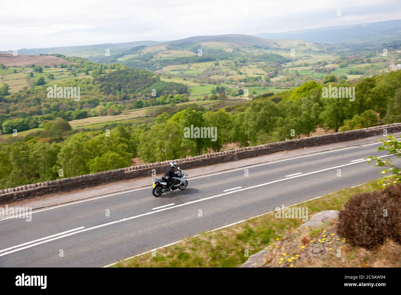 driving in the Hope Valley, Derbyshire Stock Photo Alamy