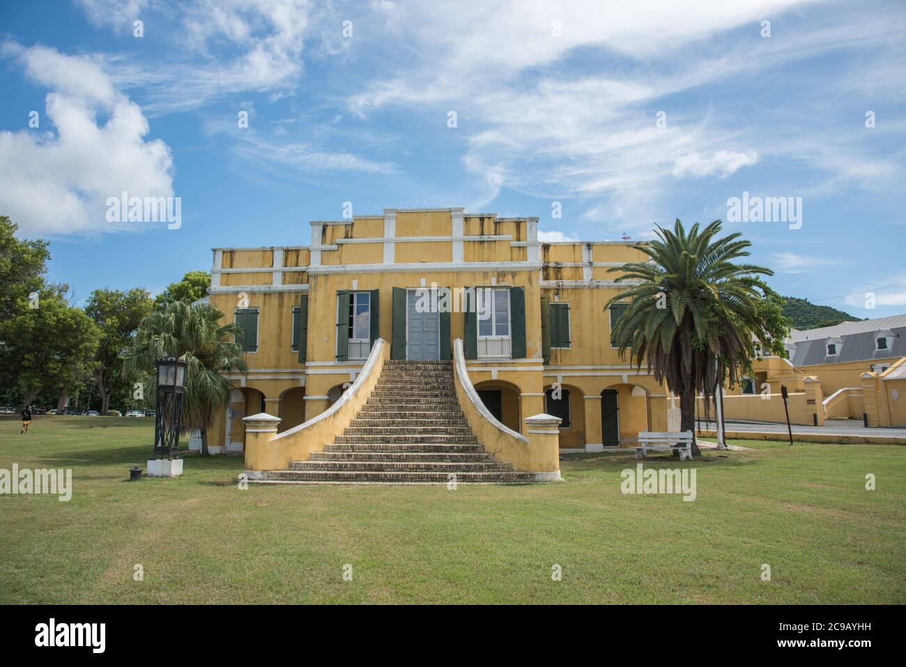 Christiansted, St. Croix, USVIOctober 22,2019 The Danish Customs House building in the