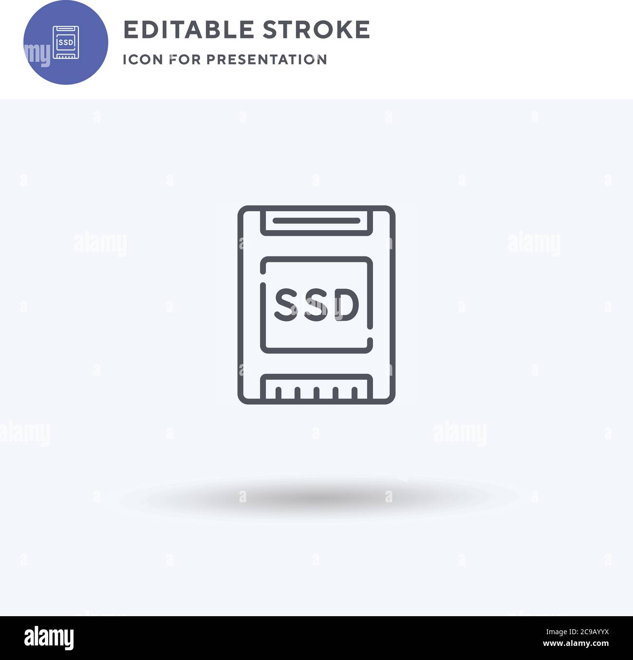 Ssd Drive icon vector, filled flat sign, solid pictogram isolated on white,  logo illustration. Ssd Drive icon for presentation Stock Vector Image & Art  - Alamy