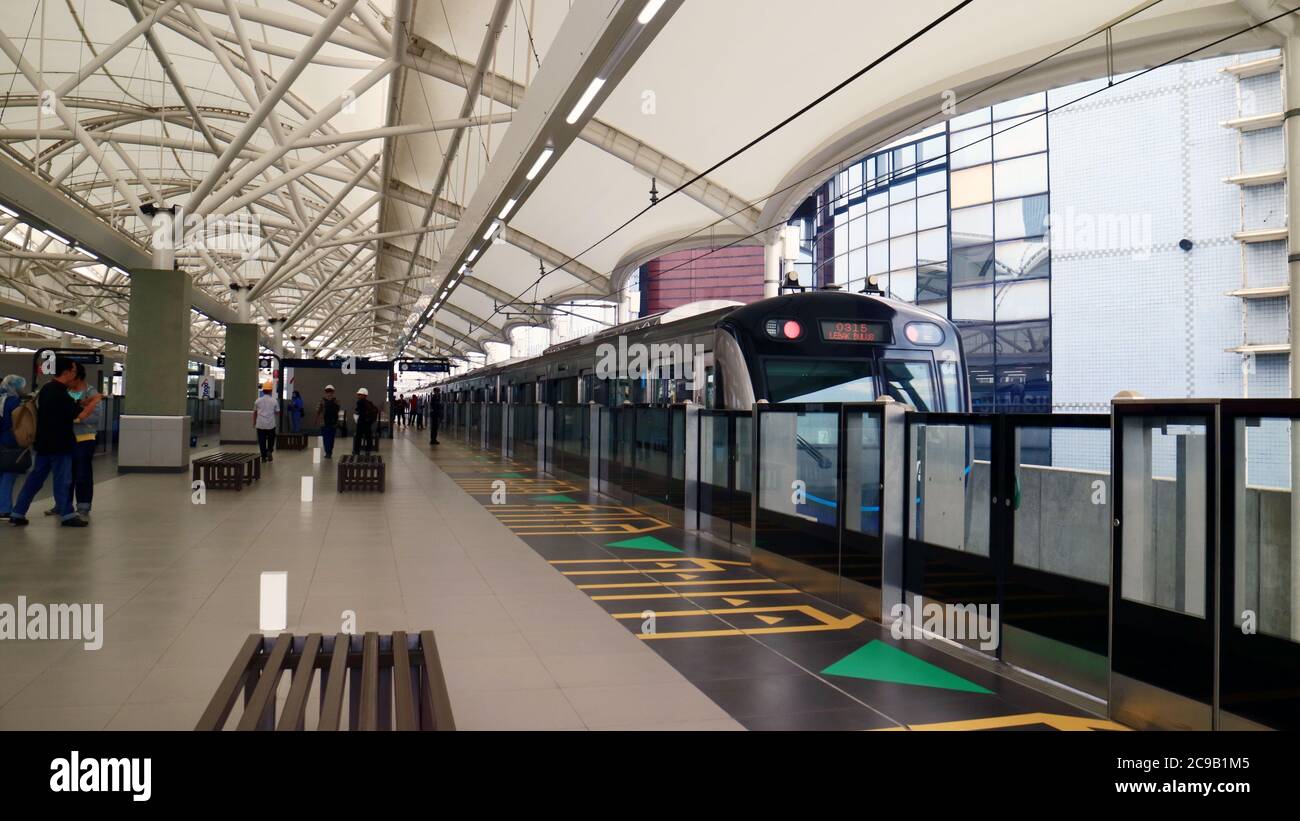 Jakarta, Indonesia - March 15, 2019: Hall Of MRT Lebak Bulus Station In ...