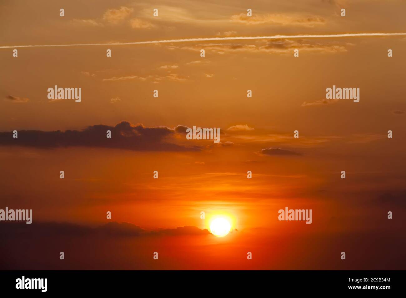 the sky with clouds during sunset Stock Photo - Alamy