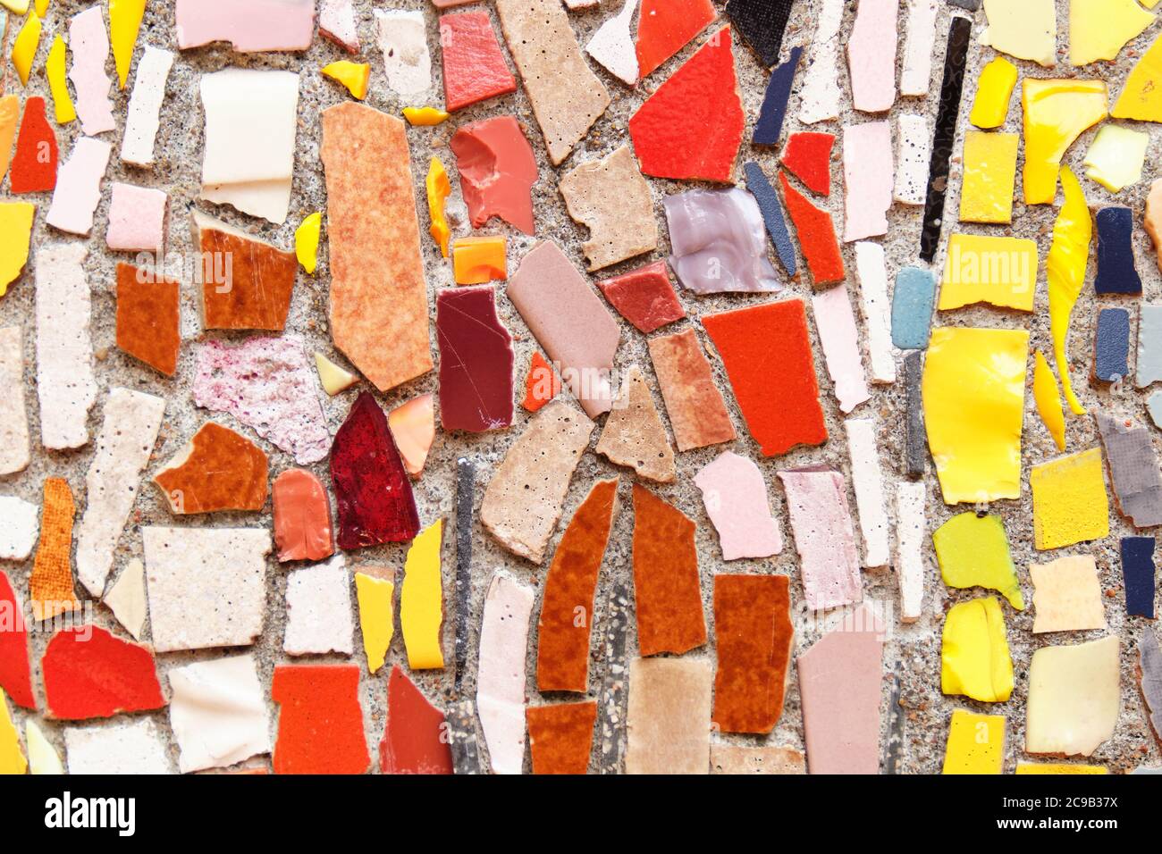 Multicolored mosaic texture and background. Close up. Stock Photo