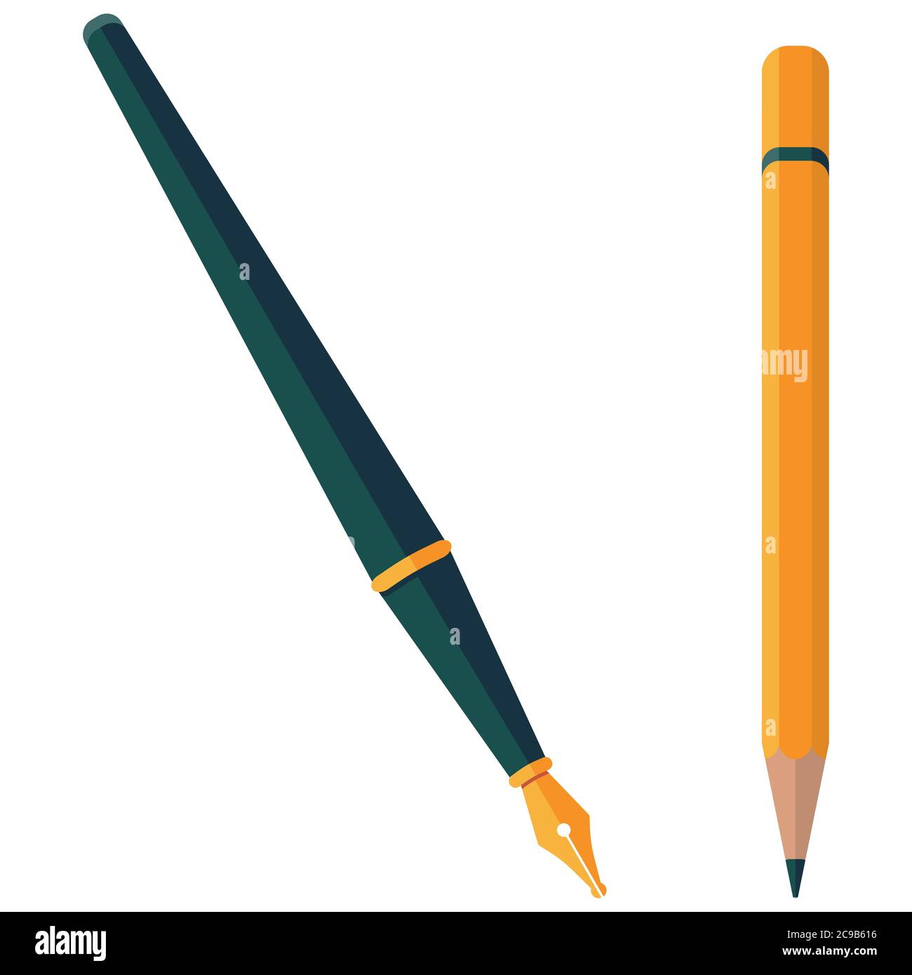 Graphite and pen and ink on paper Stock Vector Images Alamy