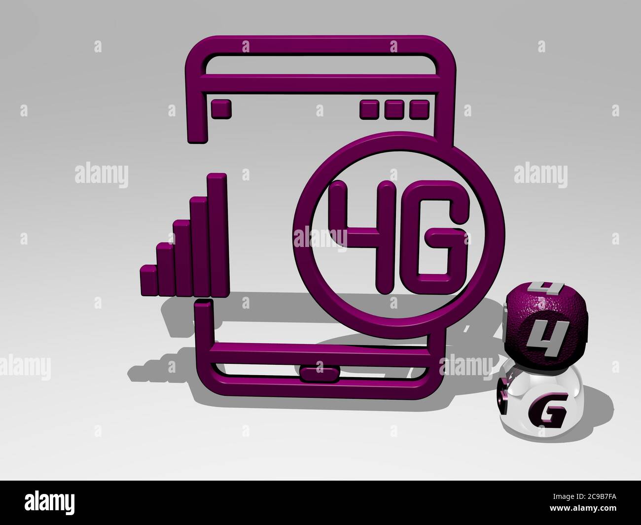 3D graphical image of 4g vertically along with text built around the ...