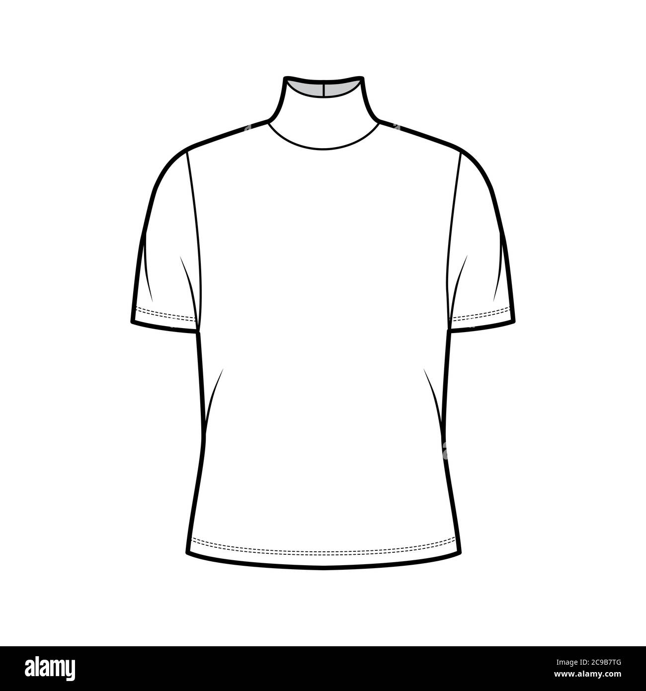 Line art turtleneck sweater sale