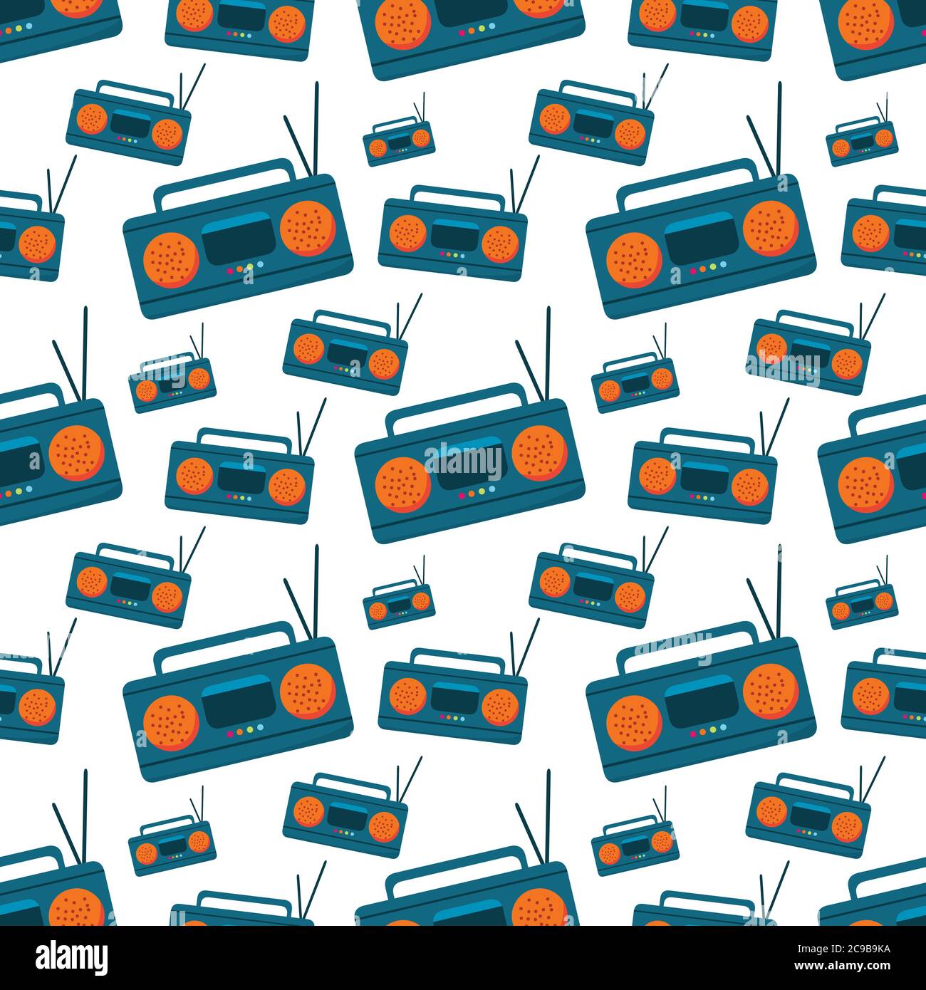 radio seamless pattern vector illustration background Stock Vector