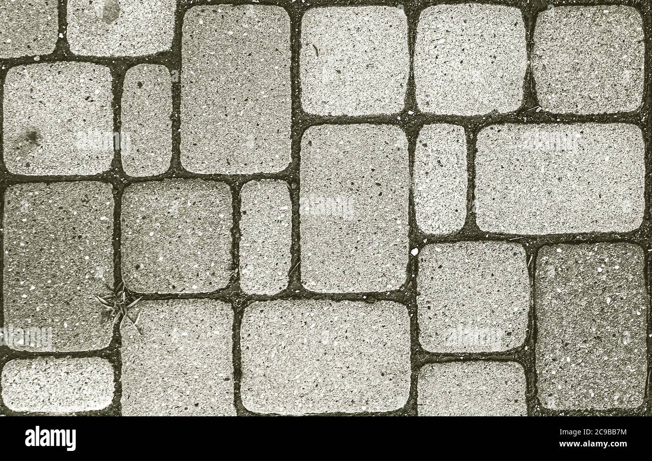 granite masonry pavestone close up Stock Photo