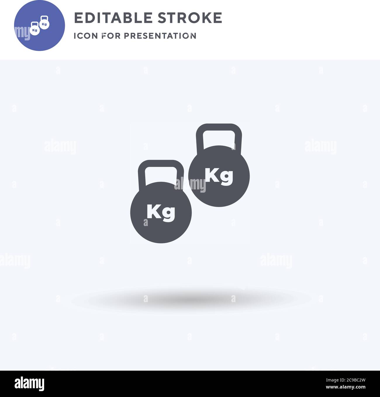 Weight icon vector, filled flat sign, solid pictogram isolated on white ...