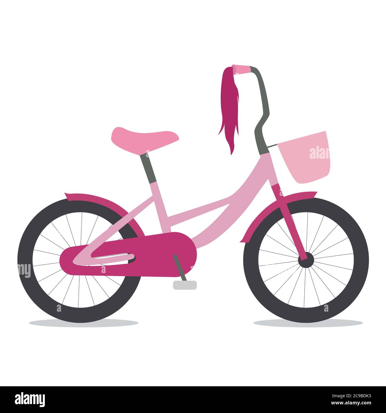pink toddler bike with basket