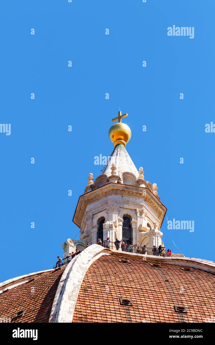 Lookout tower on Cattedrale di Santa Maria del Fiore in Florence Stock Photo