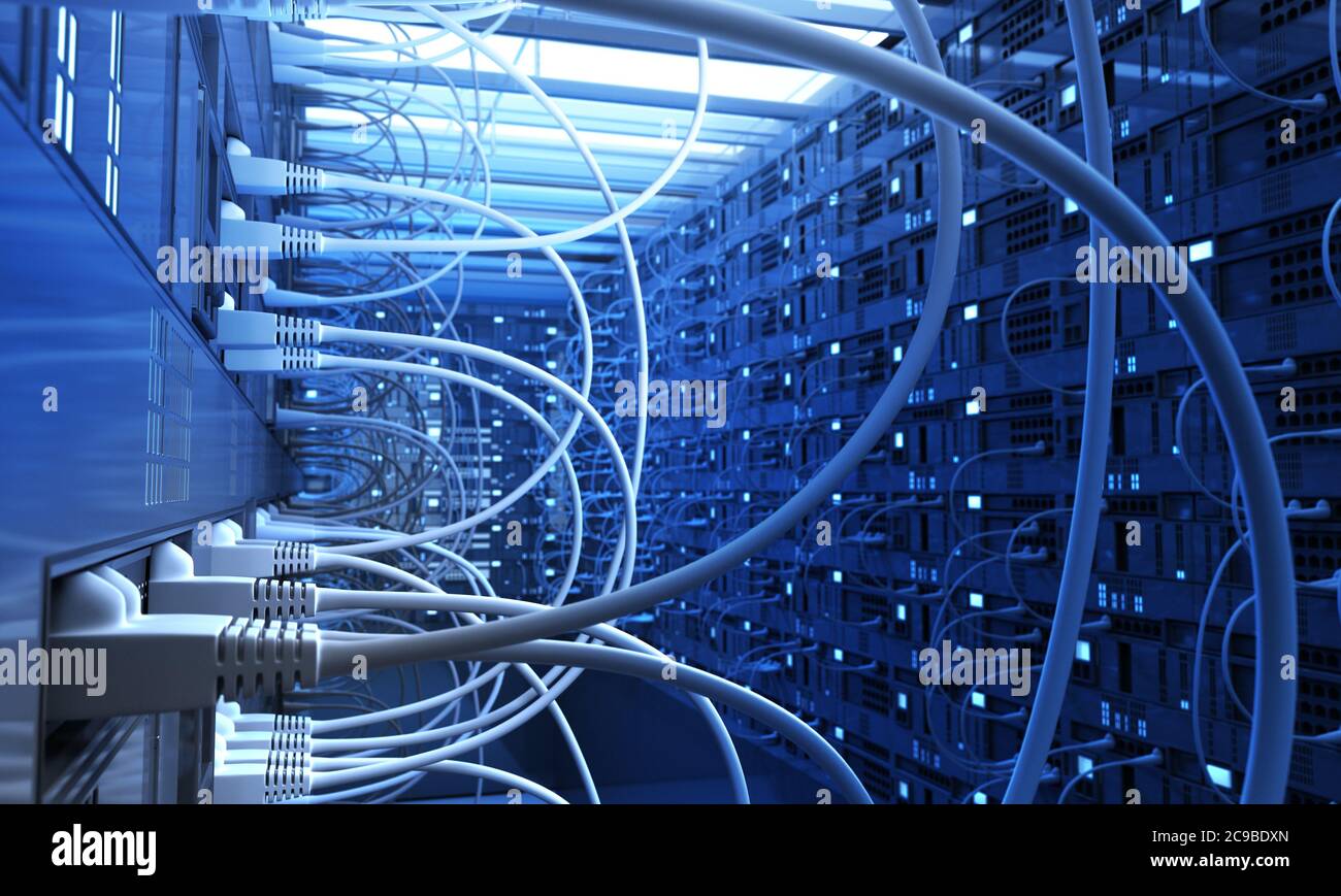 Network Chaos - 3D Rendering Stock Photo - Alamy