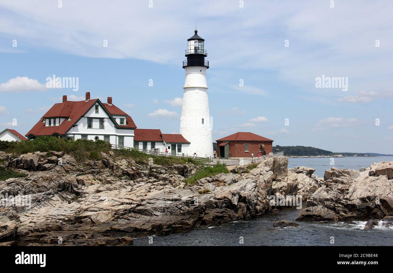 Portland Head Light, historic lighthouse at the entrance of Portland
