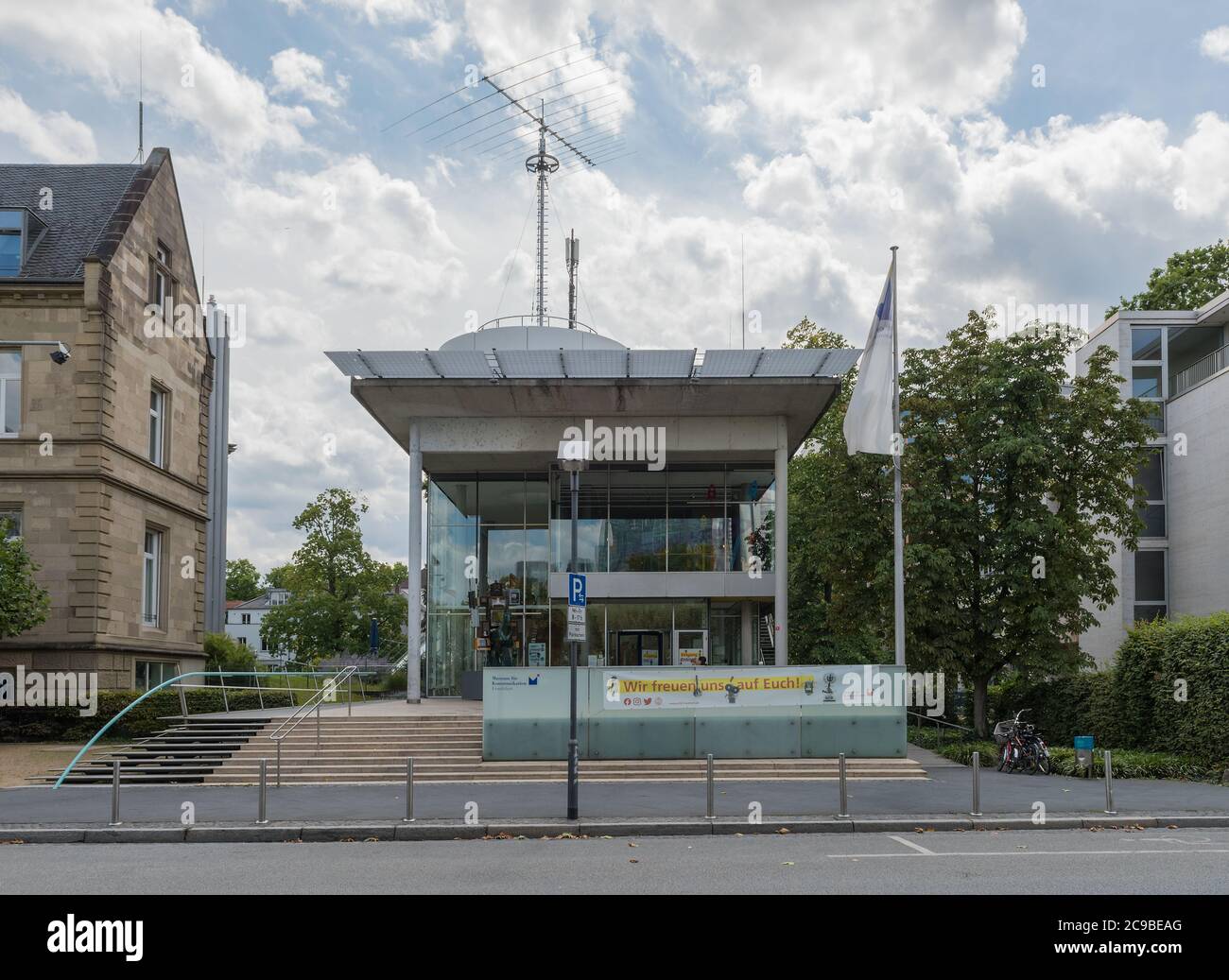 View of the entrance to the Museum for Communication, Frankfurt am Main, Germany Stock Photo