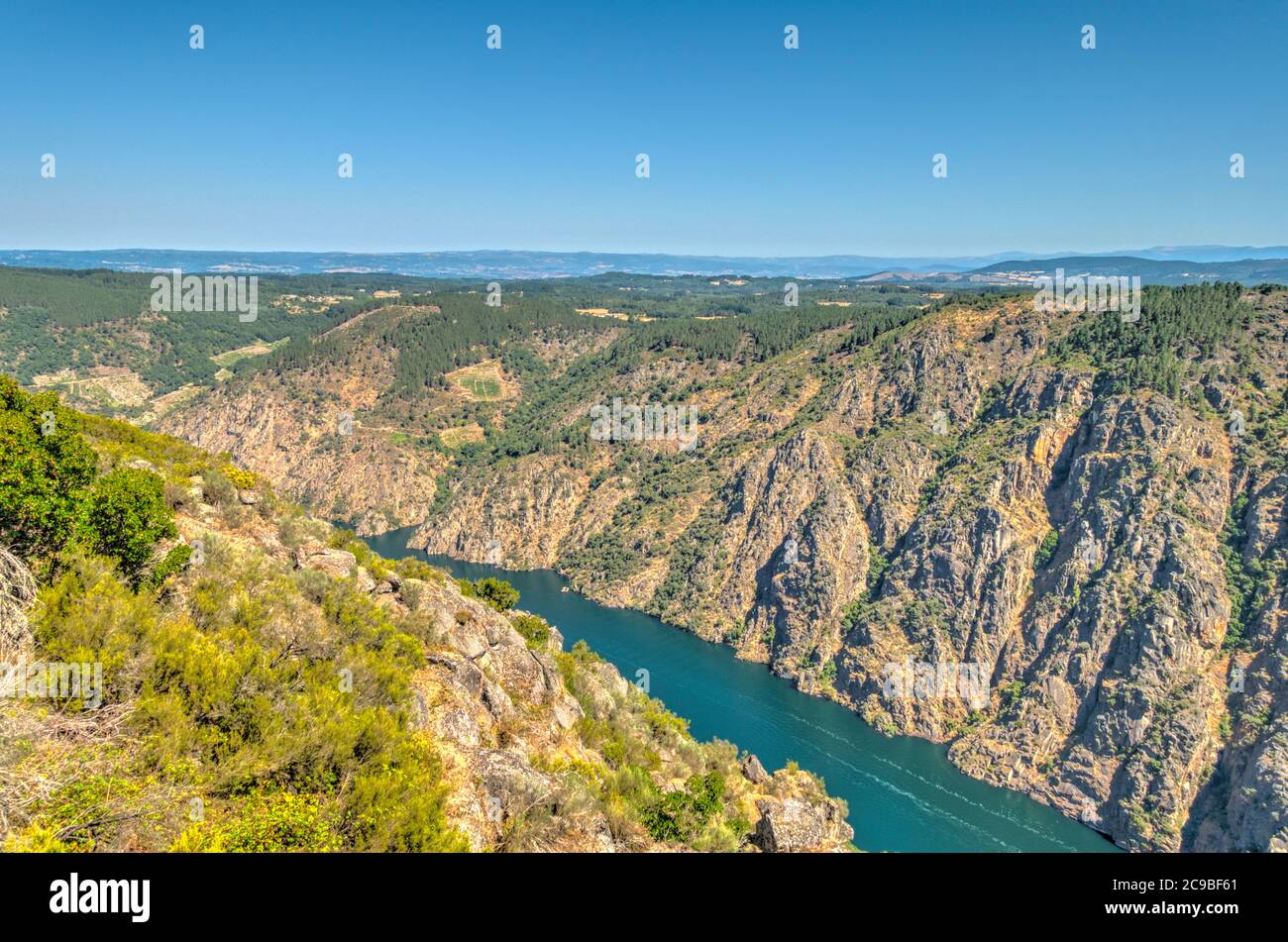 River Sil Canyon (Ribeira Scara), Spain Stock Photo