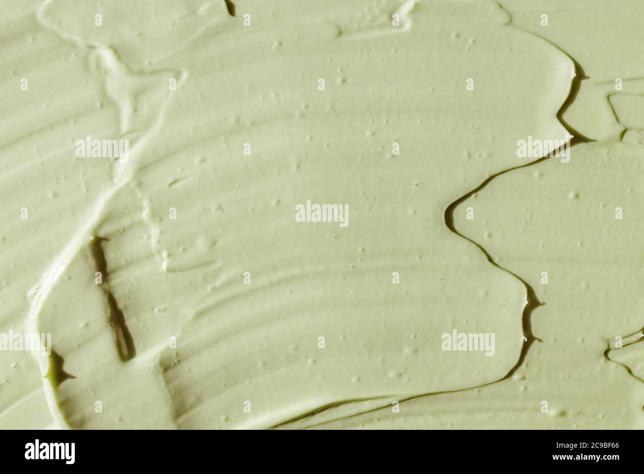 Green cosmetic clay texture close-up Stock Photo