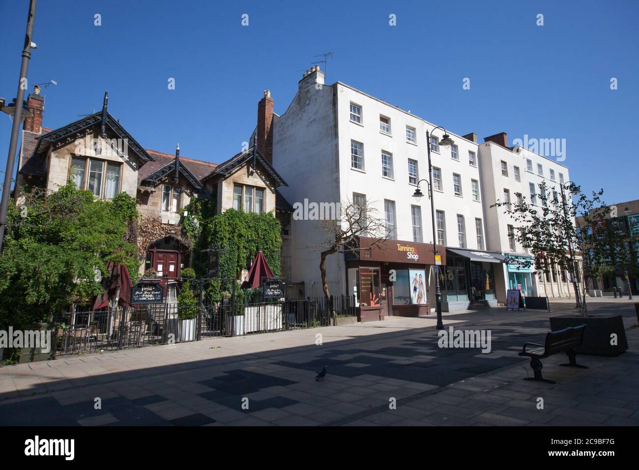 Buildings on Cambray Place, Cheltenham, Gloucestershire in the UK Stock
