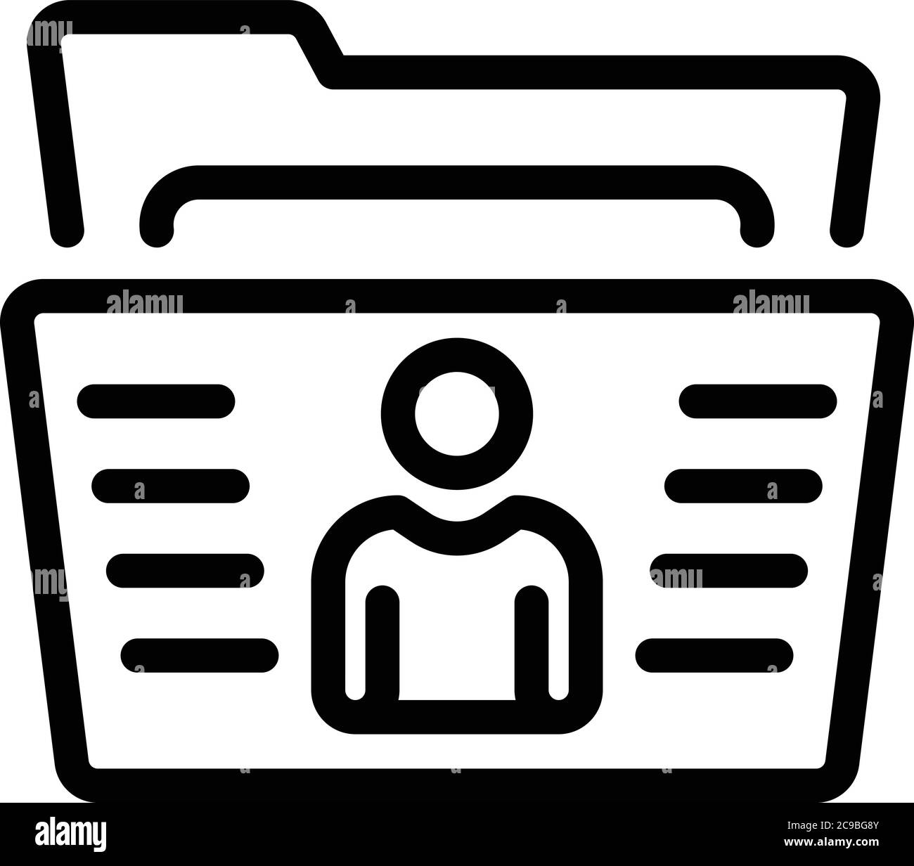 Protection personal folder icon, outline style Stock Vector Image & Art ...