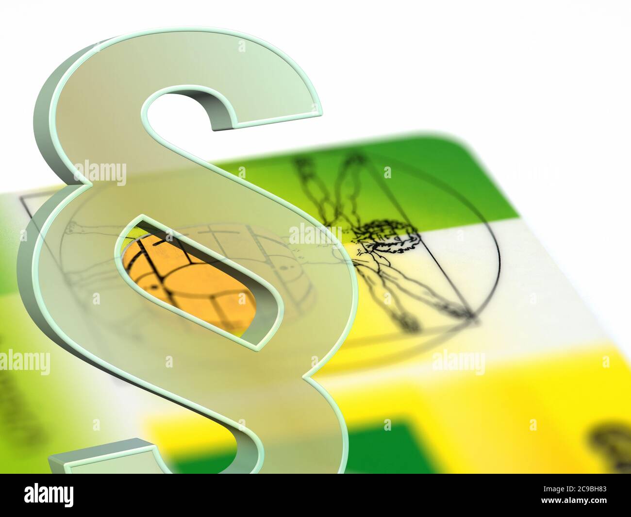 Statutory health insurance, paragraph with chip card, germany Stock Photo