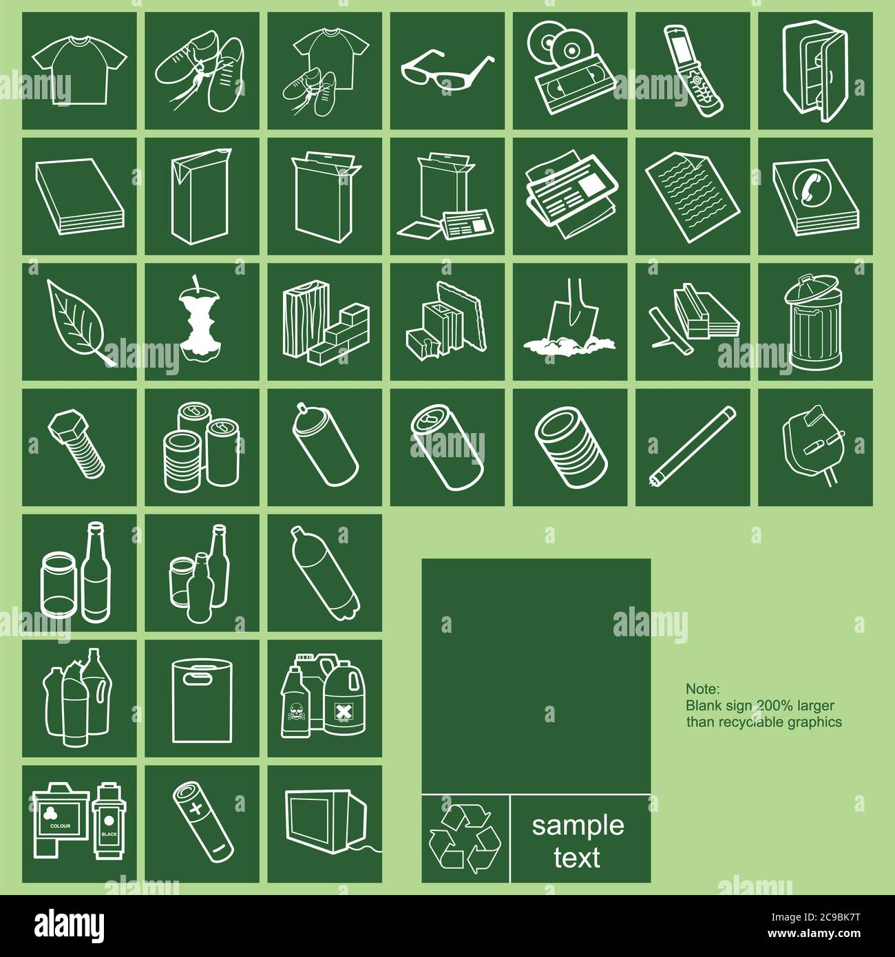 Make your own recycling signs Stock Vector