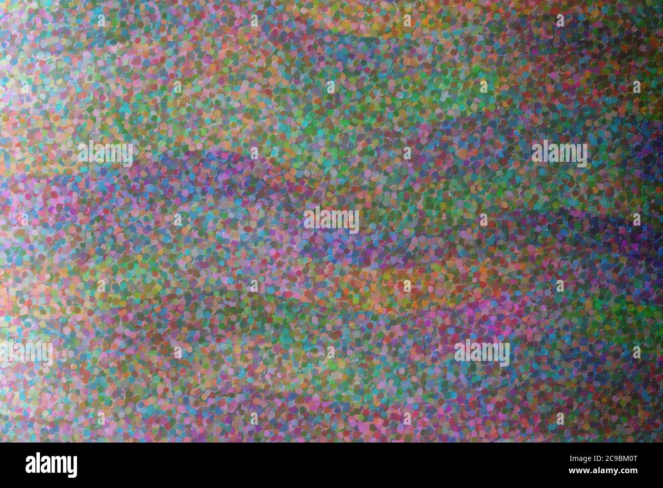 Grey waves Impressionist Pointlilism abstract paint background. Stock Photo