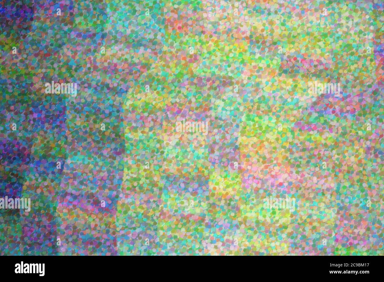 Grey waves Impressionist Pointlilism abstract paint background. Stock Photo