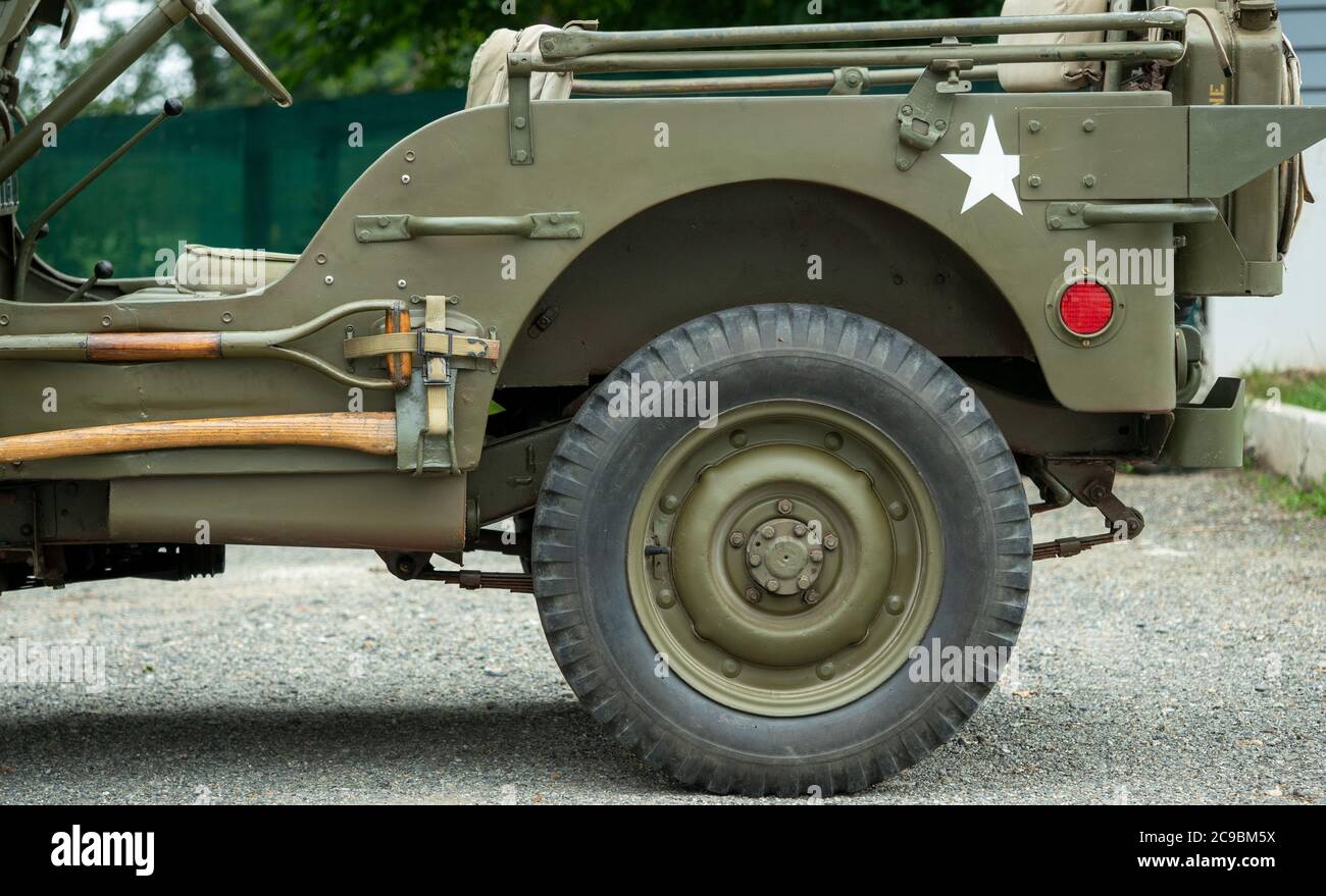 details of an antique military vehicle Stock Photo Alamy