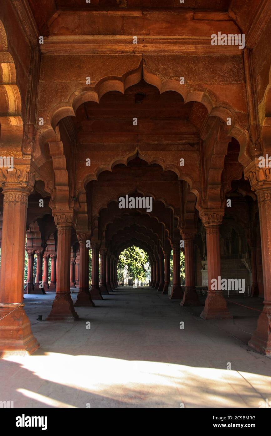 Red Fort Delhi is a red sandstone fort built during the Mughal regime