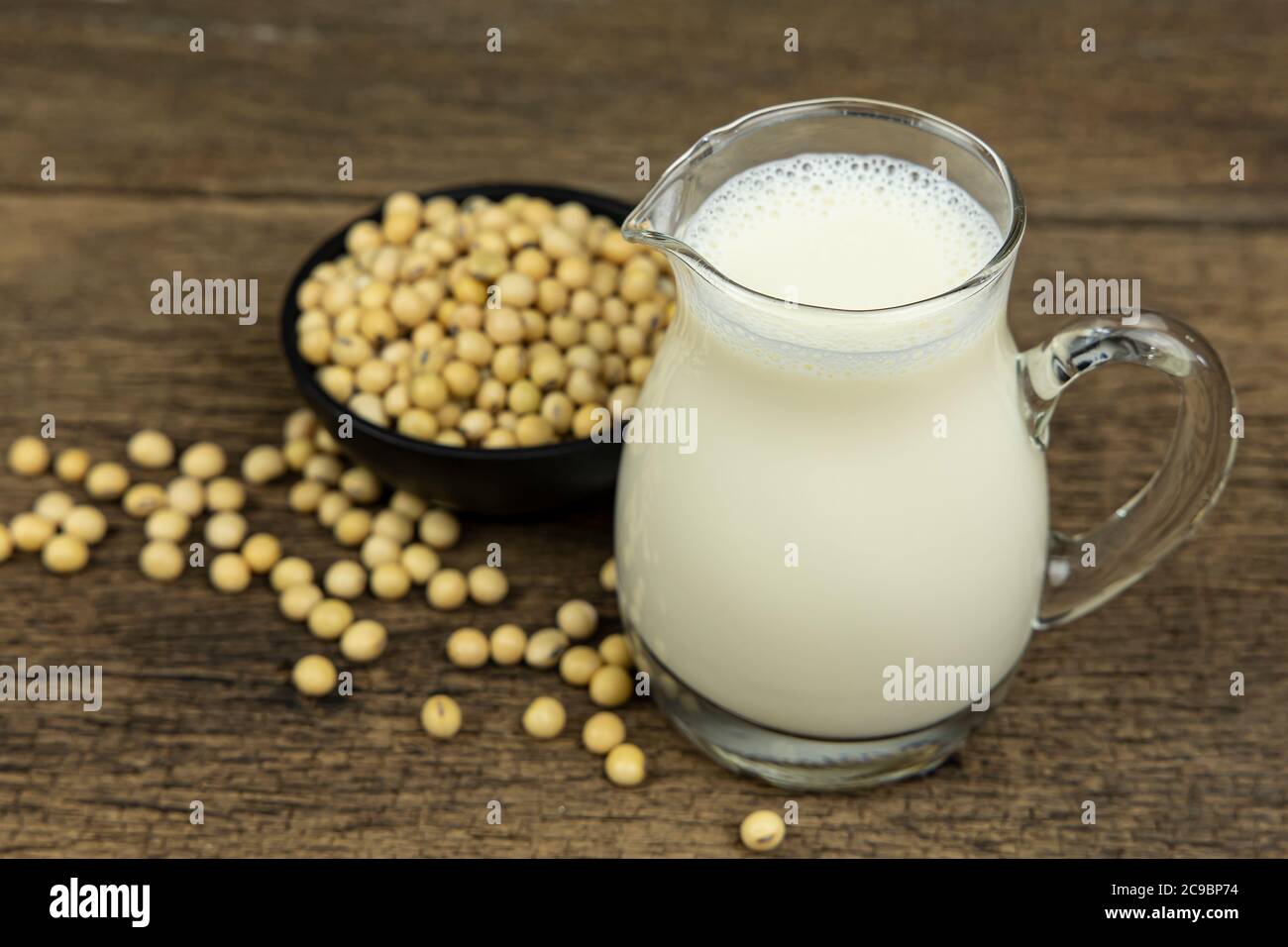Close-up Of Soy Milk Jar. by Stocksy Contributor Martí Sans - Stocksy