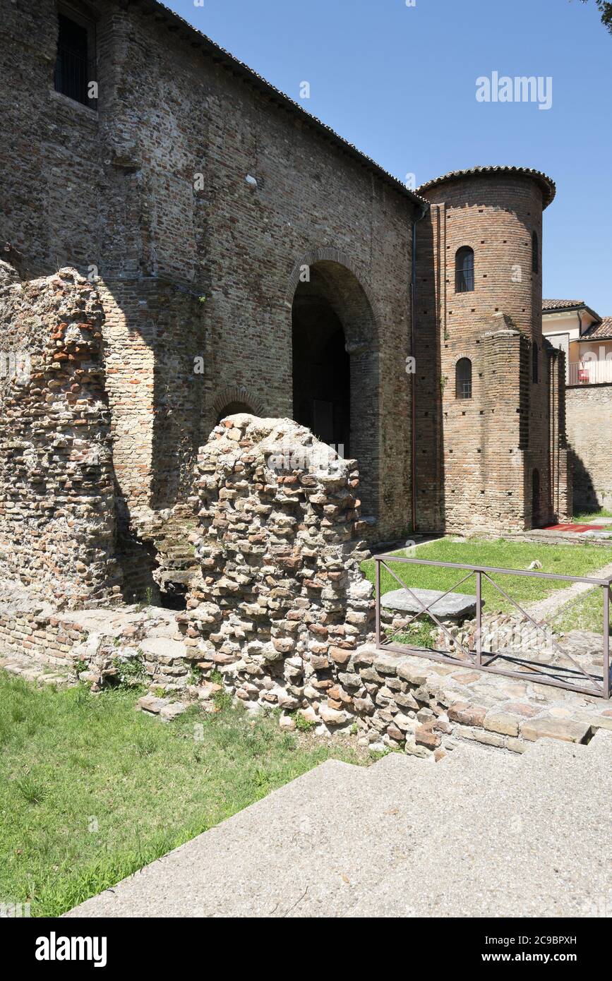 An esternal view of  Palace of Theodoric in Ravenn, Italy Stock Photo