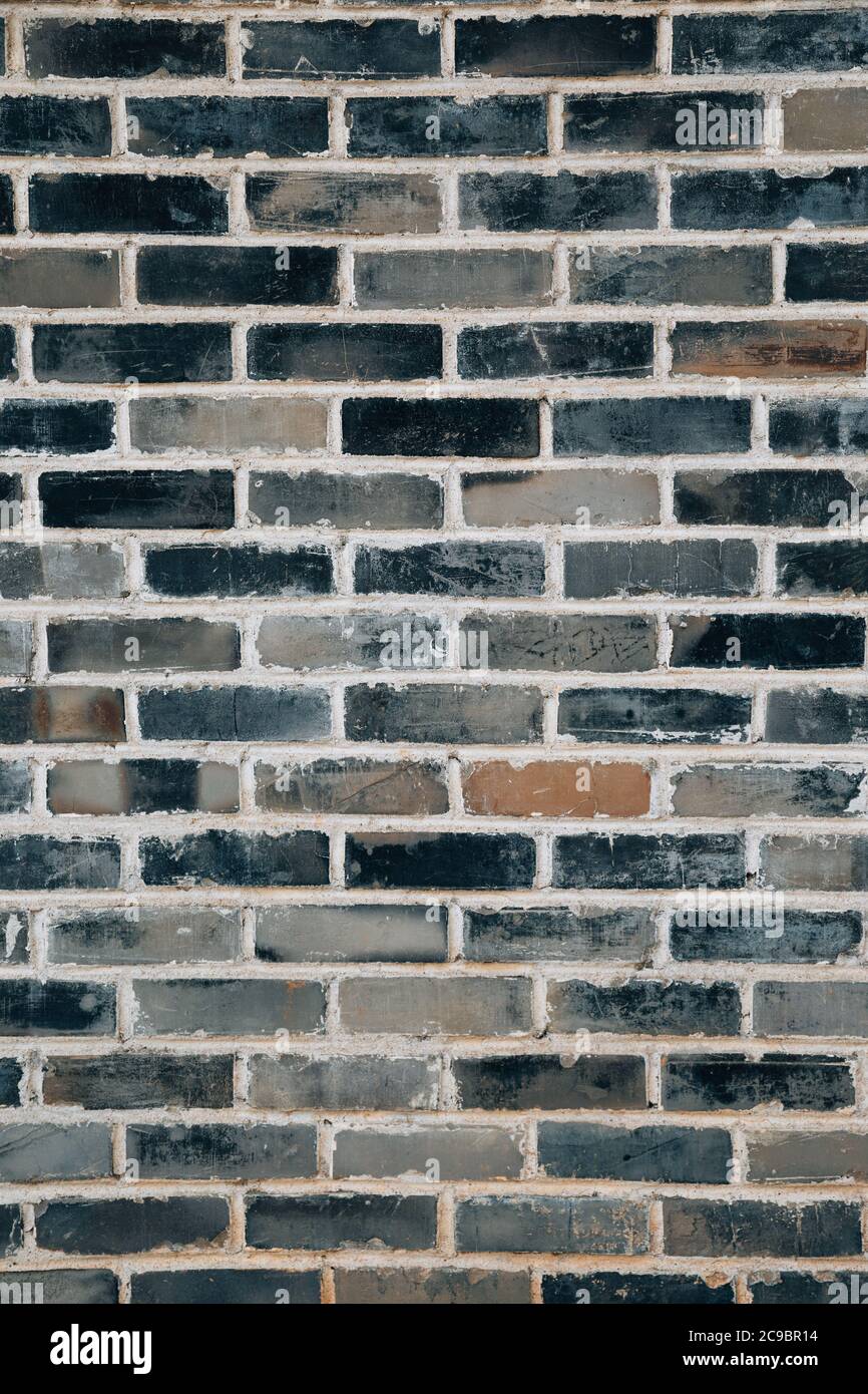 Vintage gray brick wall background Stock Photo