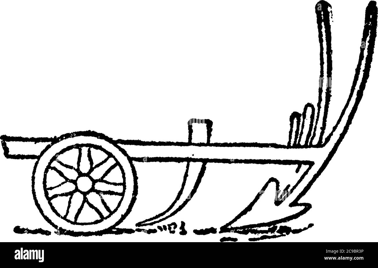 Image of Engraving depicting Geddes' turnip sowing machine. This machine  made a