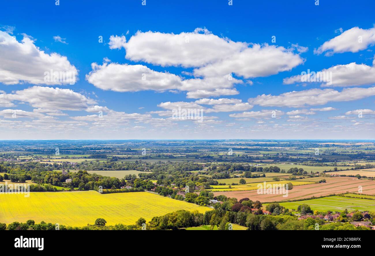 View from Coombe Hill, at 852 feet above sea level it is the highest viewpoint in a range of hills called the Chilterns Stock Photo