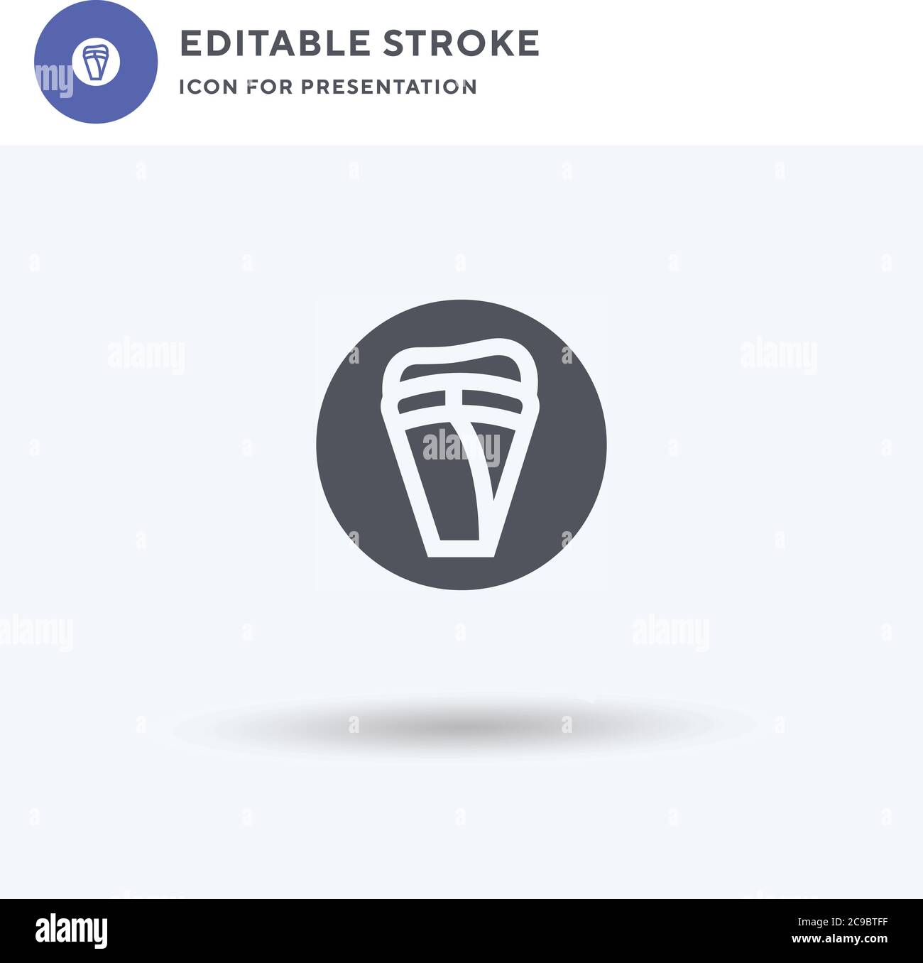 Crepes icon vector, filled flat sign, solid pictogram isolated on white, logo illustration. Crepes icon for presentation. Stock Vector