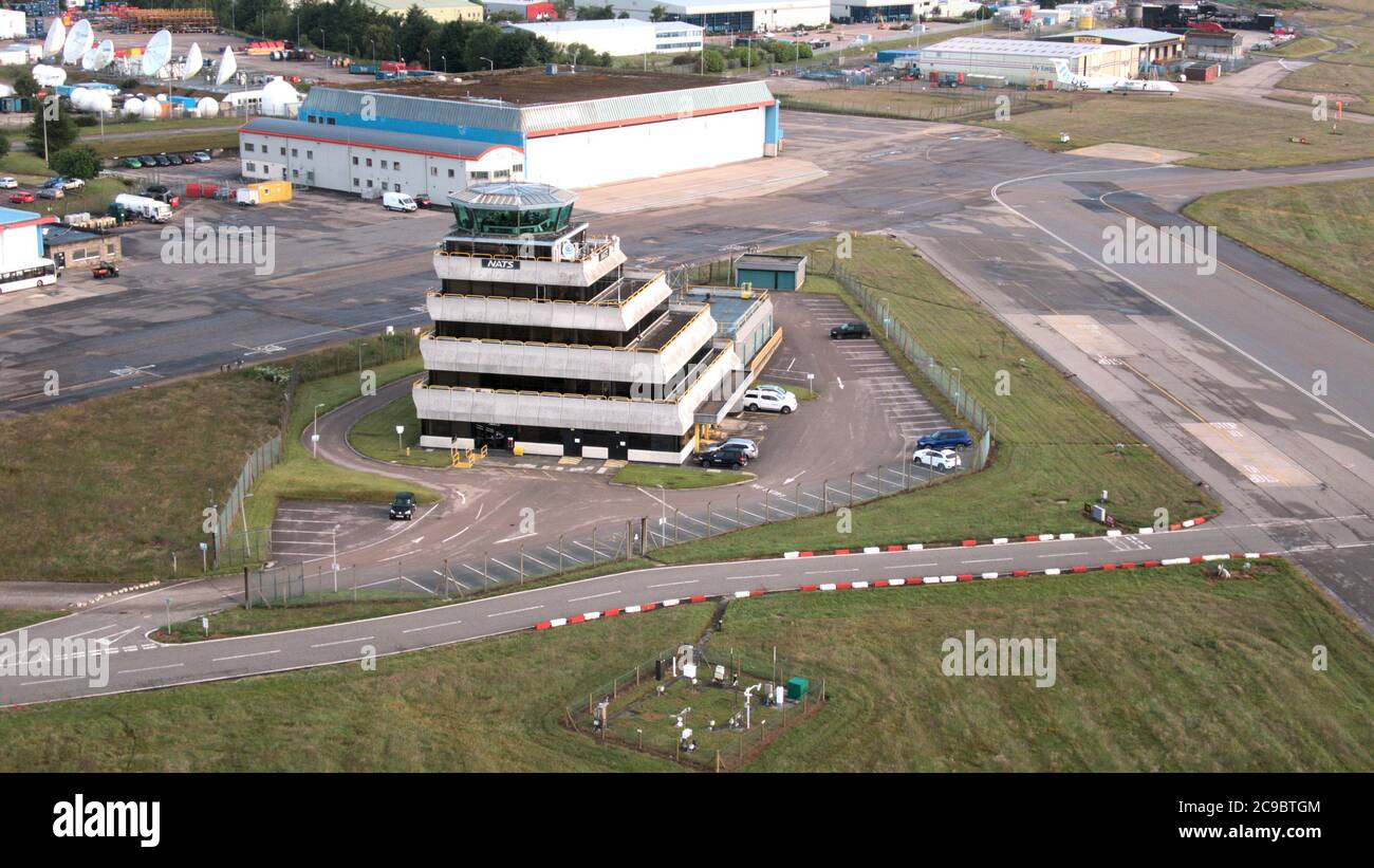 Aberdeen International Airport Control Tower Stock Photo