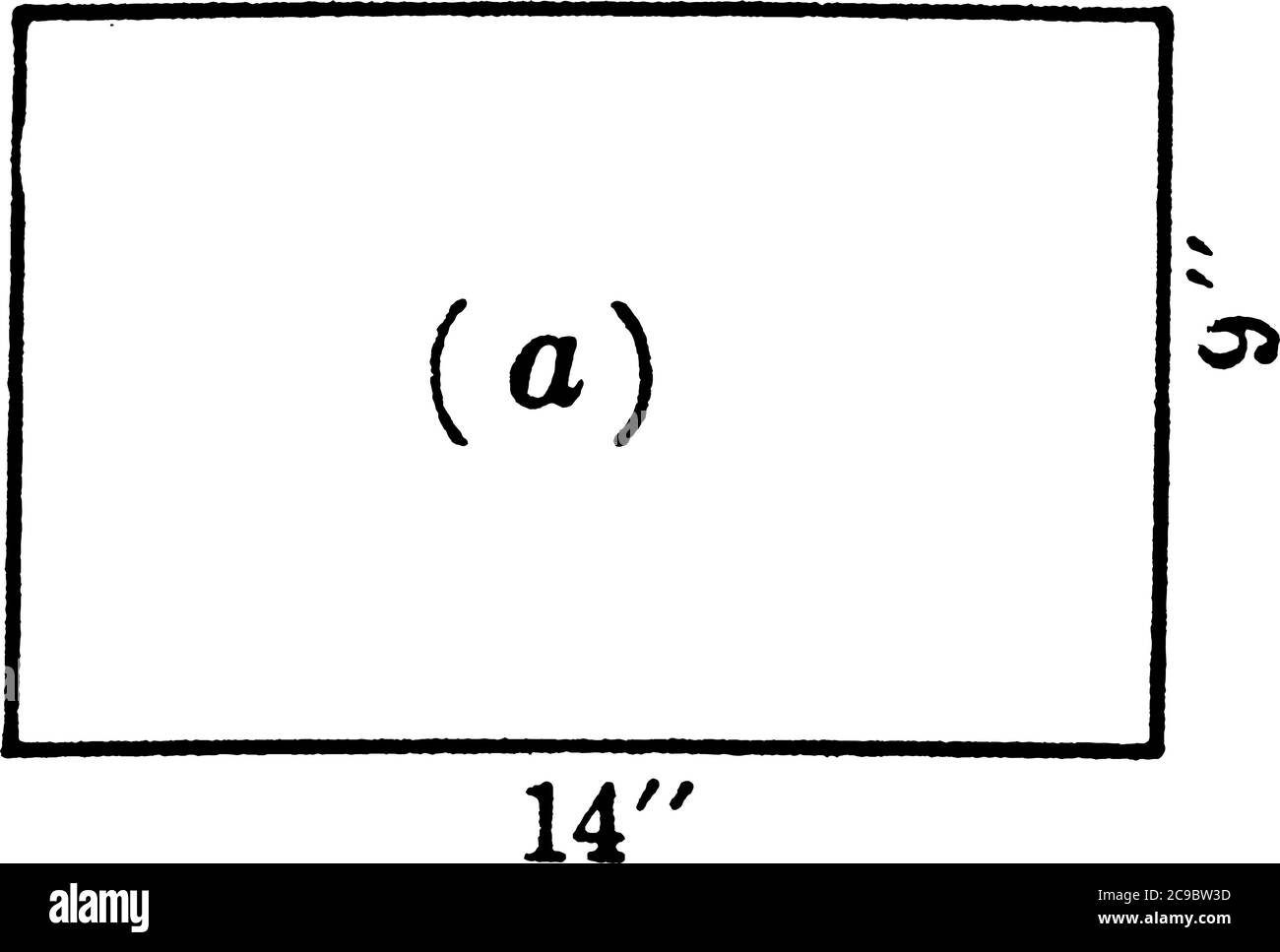 24 Width Stock Vector Images Alamy   Rectangle With Length 24 Inches Width 9 Inches And Area A Which Is The Product Of Length Into Width Vintage Line Drawing Or Engraving Illustration 2C9BW3D 