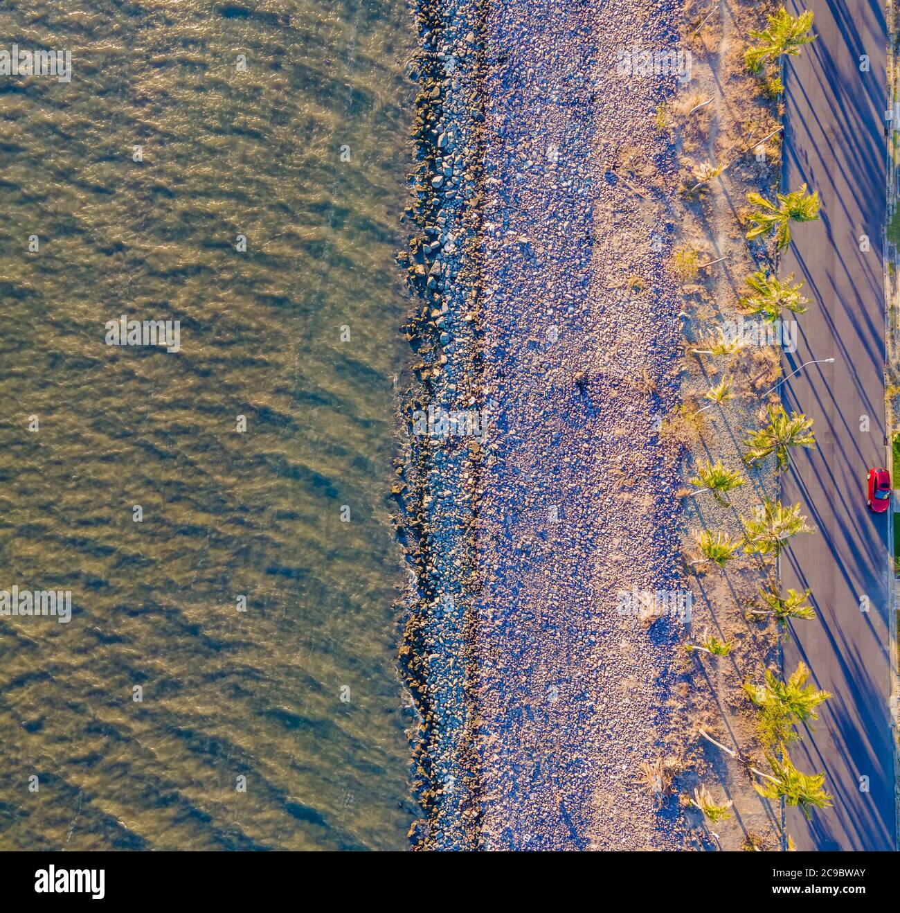 Aerial view of sea waves and fantastic Rocky coast Stock Photo - Alamy